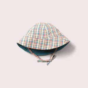 Little Green Radicals: Checked Seersucker Reversible Sunhat