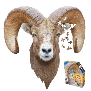 Madd Capp I AM RAM Animal Head-Shaped Jigsaw Puzzle - 550 pc