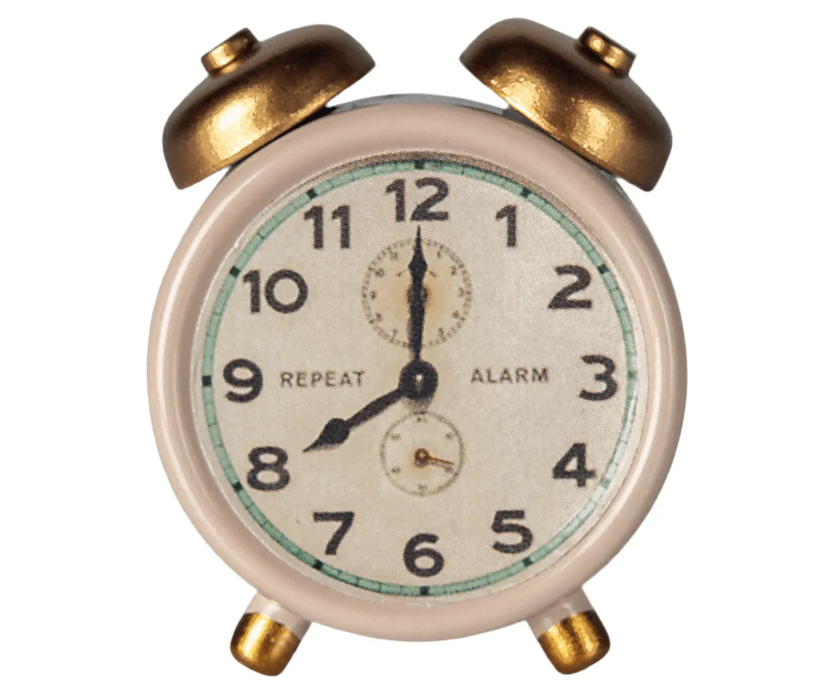 Maileg Clock Powder Pink SS25: NEW ARRIVAL