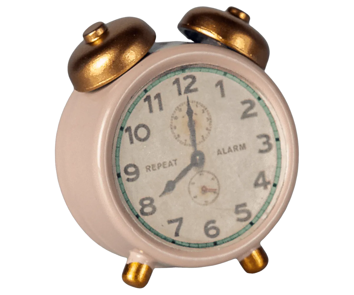 Maileg Clock Powder Pink SS25: NEW ARRIVAL