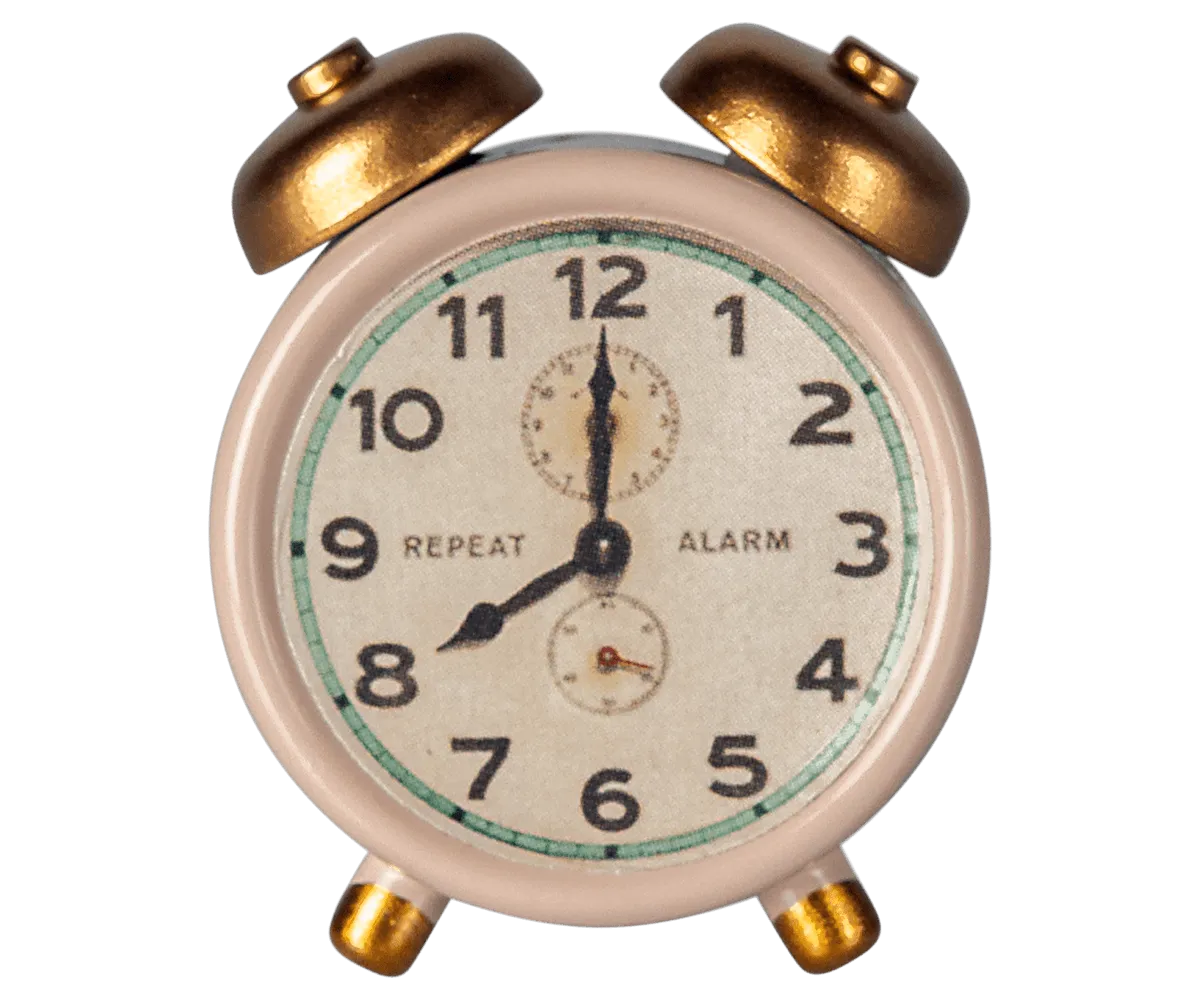 Maileg Clock Powder Pink SS25: NEW ARRIVAL