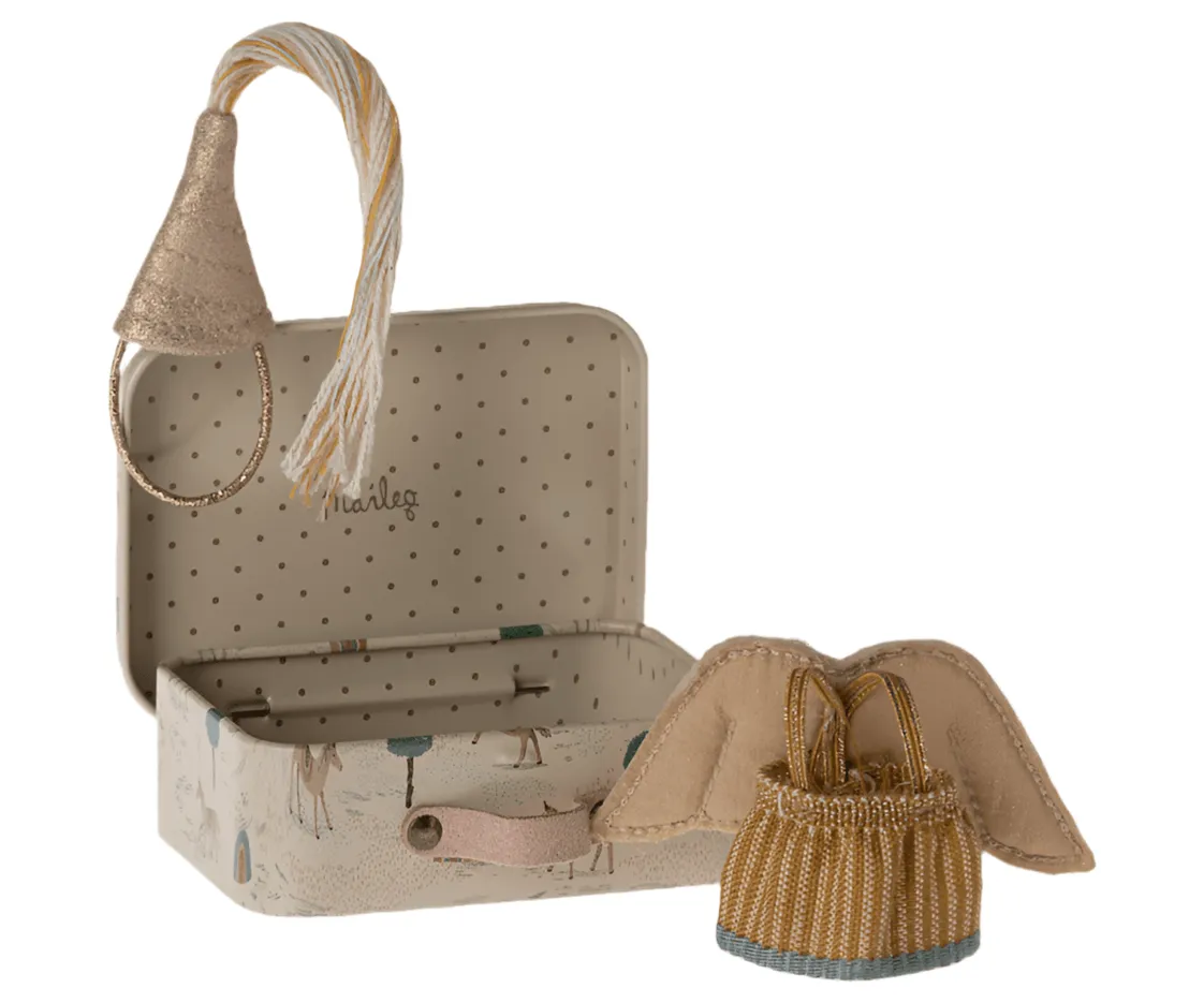 Maileg Mouse Fairy Clothes in Suitcase For Little Sister: BACK IN STOCK