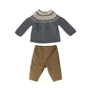 Maileg Pants and Knitted Sweater, Size 5