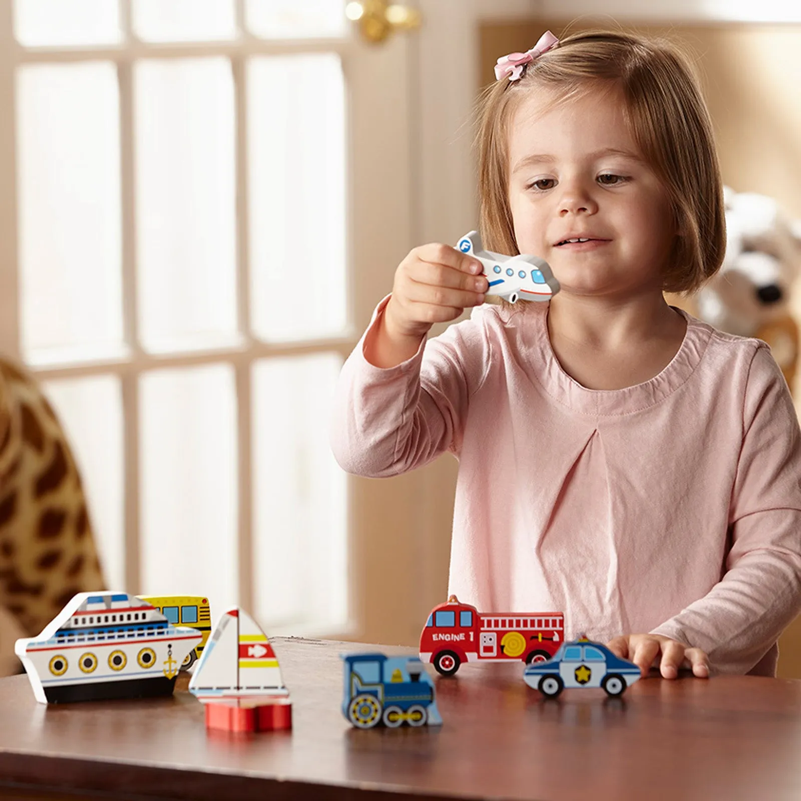 Melissa & Doug Chunky Vehicles Wooden Puzzle - 9 pc