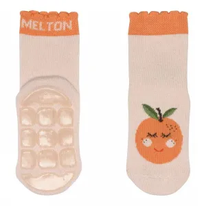 Melton: Orange Anti-Slip Socks - Crystal Pink