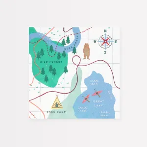 Meri Meri: Camping Adventure Map Large Napkins