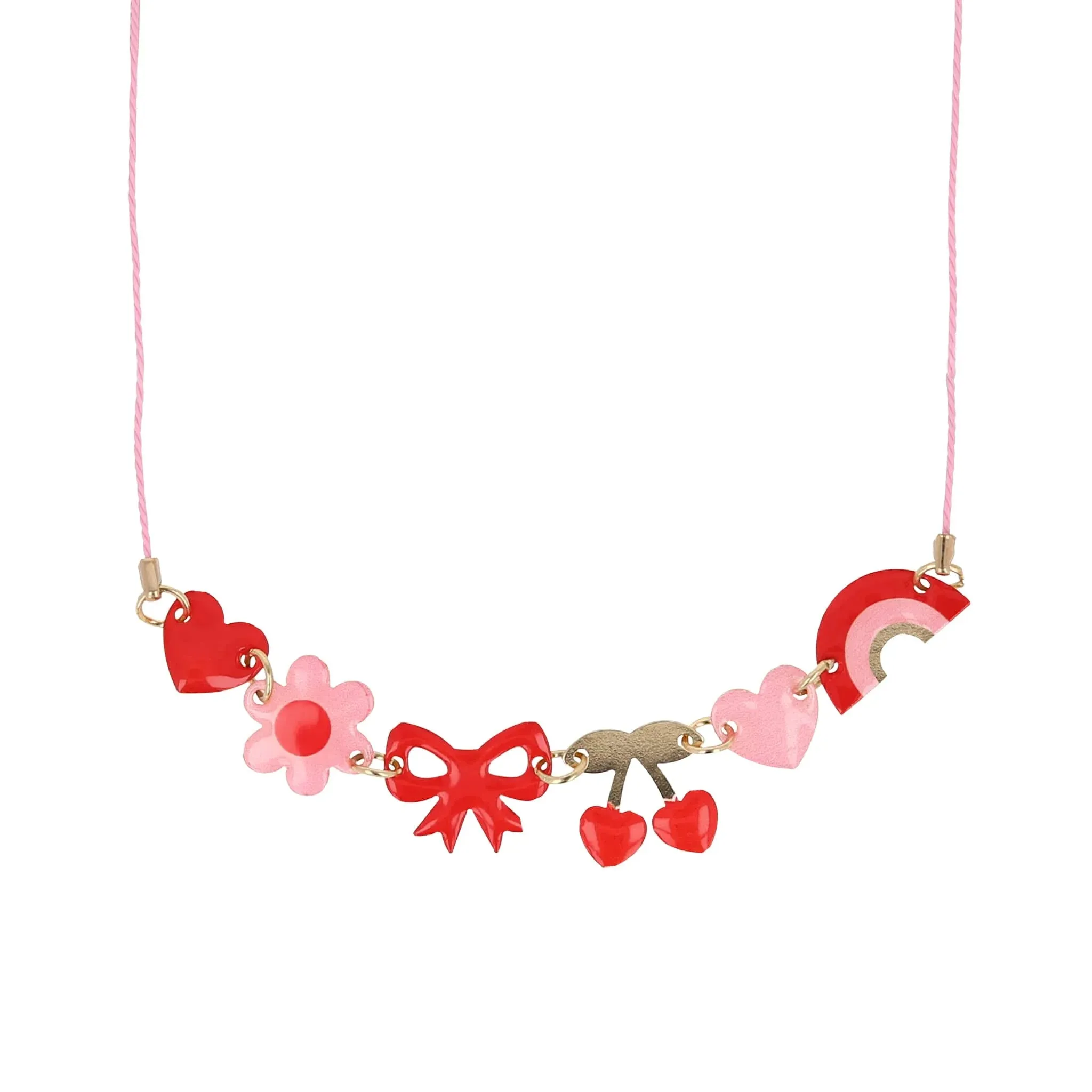 Meri Meri: Hearts & Cherries Enamel Charm Necklace