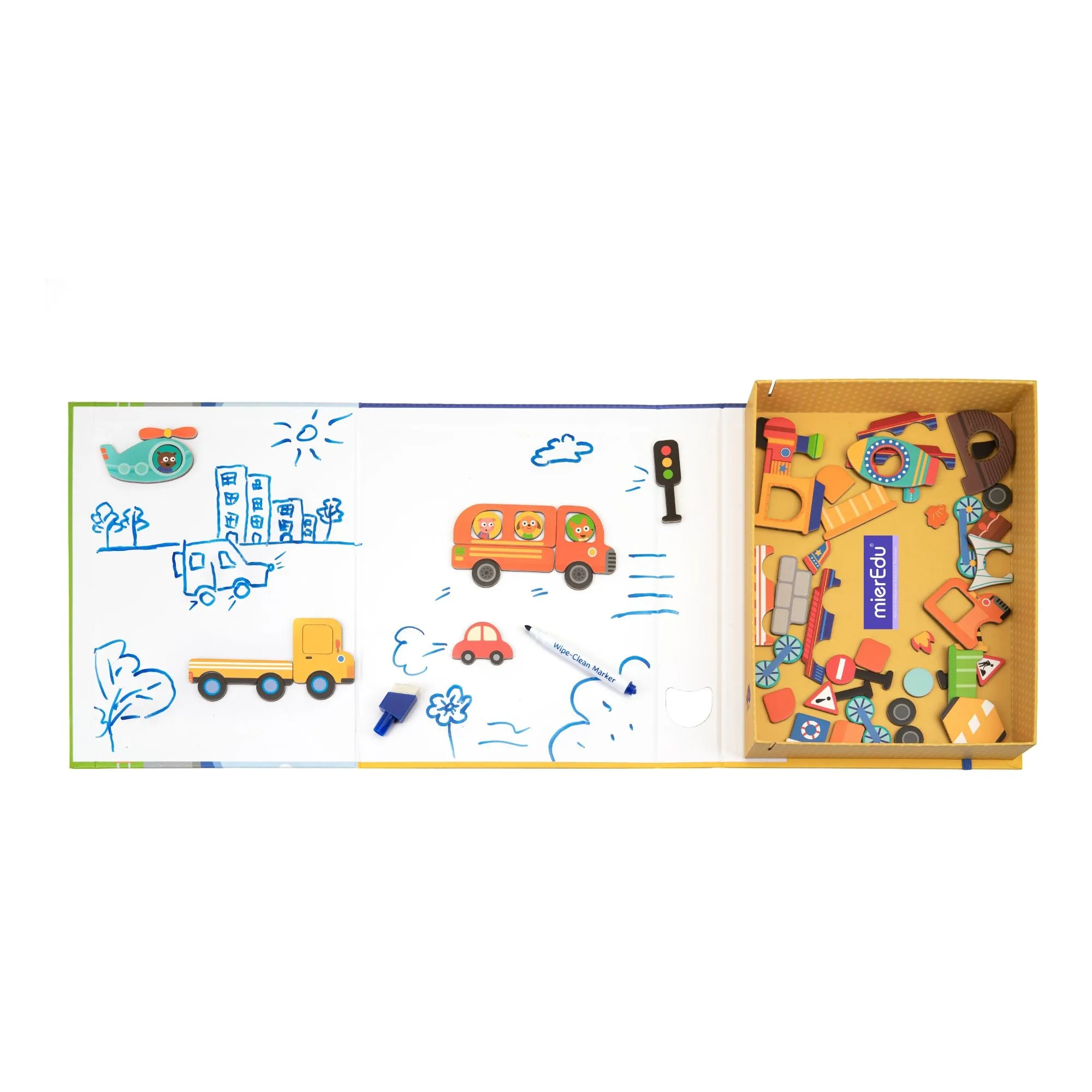 MierEdu Magnetic Art Case- Vehicles