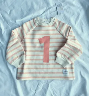 Mini   Moi: Oversized Number Sweater Nude / Pink