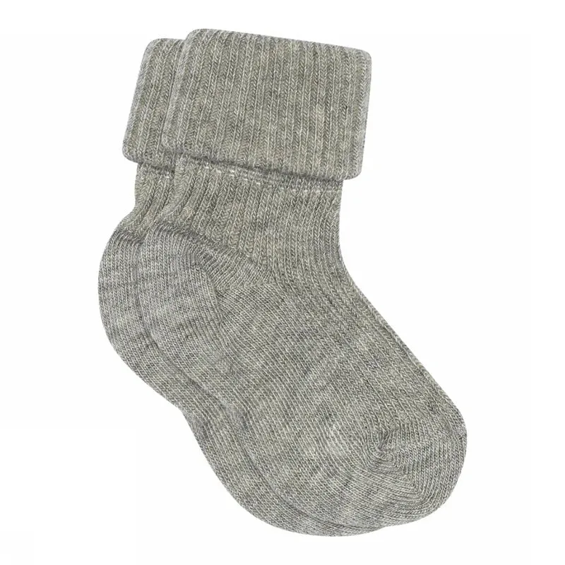 MP Denmark: Cotton Rib Socks - Grey Melange