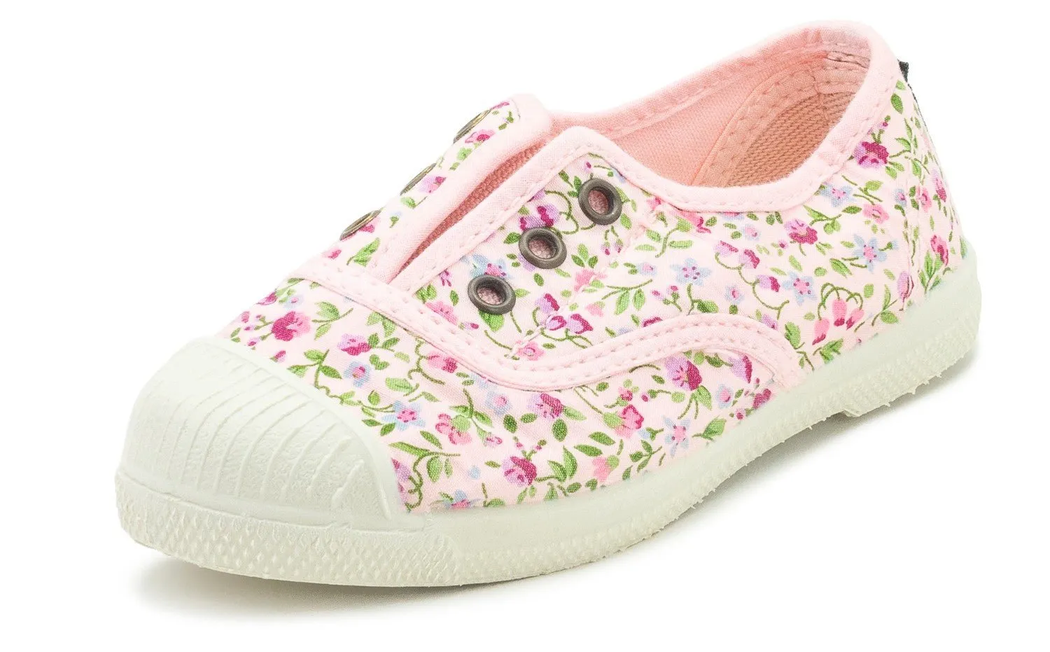 Natural World Eco: Elasticated Floral Sneaker - Rosa Misty