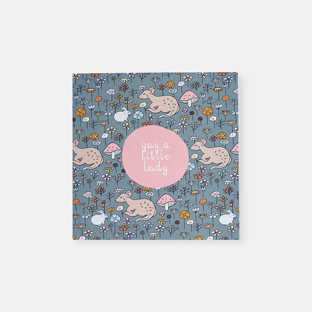 New Baby Card – Woodland - Little Lady