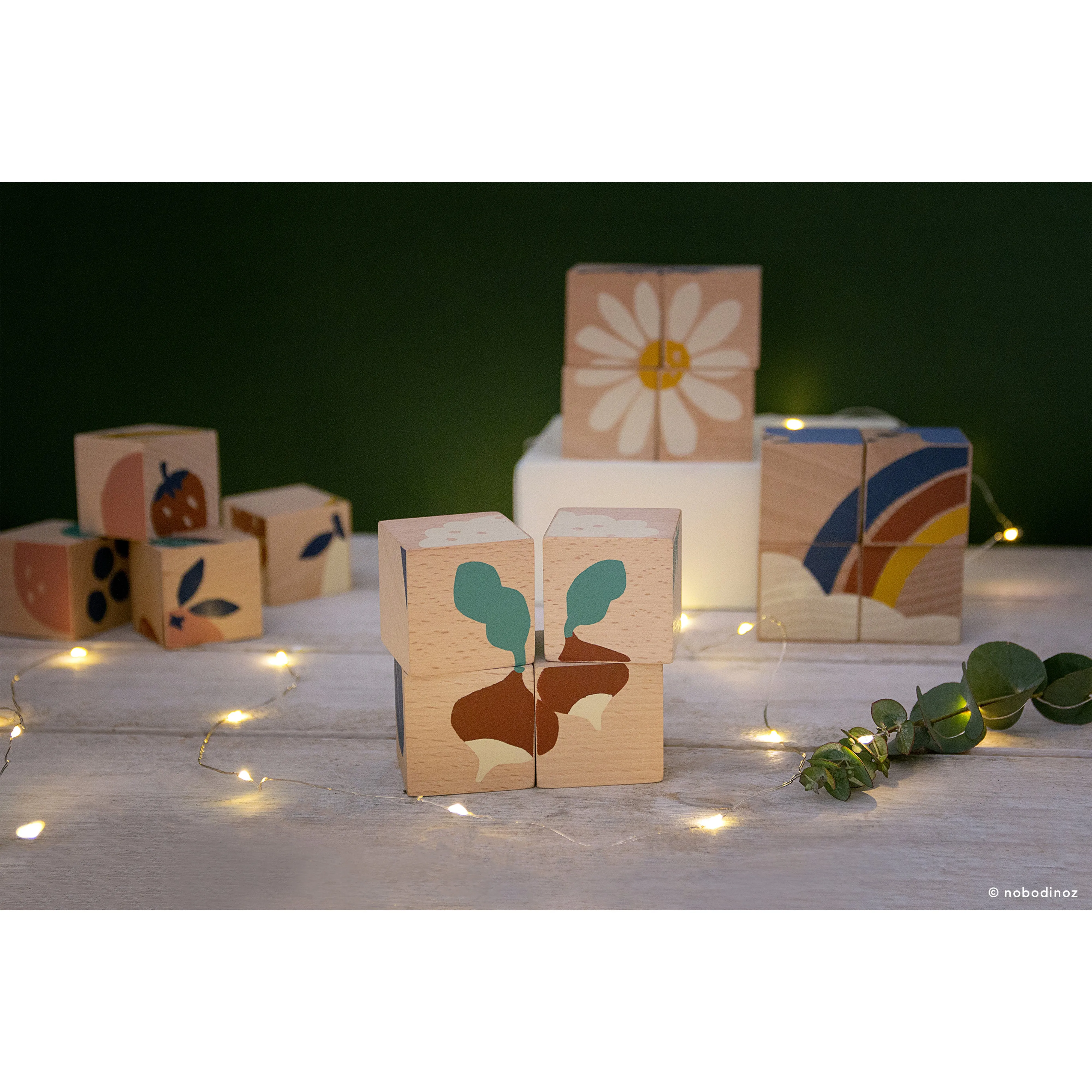 nobodinoz Fruits Wooden Cubes