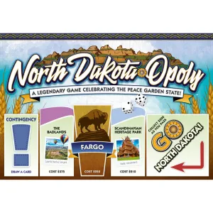 North Dakota-Opoly State Adventure Board Game for Ages 8 