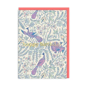Ohh Deer: Peacocks Happy Birthday Card