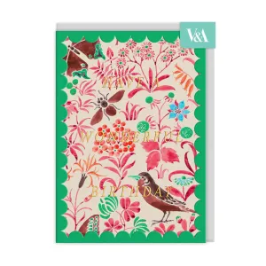 Ohh Deer: V&A Scalloped Voysey Wildlife Birthday Card