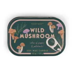 Paddywax: Bistro 4.5oz Mushroom Printed Tin Candle - Wild Mushroom