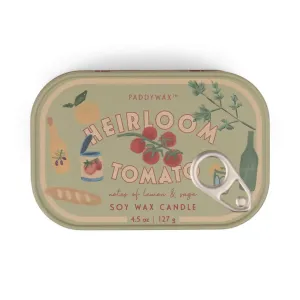 Paddywax: Bistro 4.5oz Tomato Printed Tin Candle - Heirloom Tomato