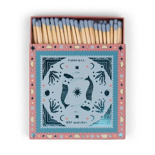 Paddywax: Jumbo Boxed 100 Matches With Light Blue Tips - Mermaids