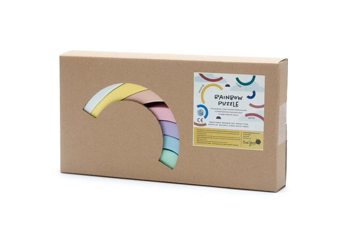 Pastel Wooden Rainbow Stacker Fair Trade LAST ONE