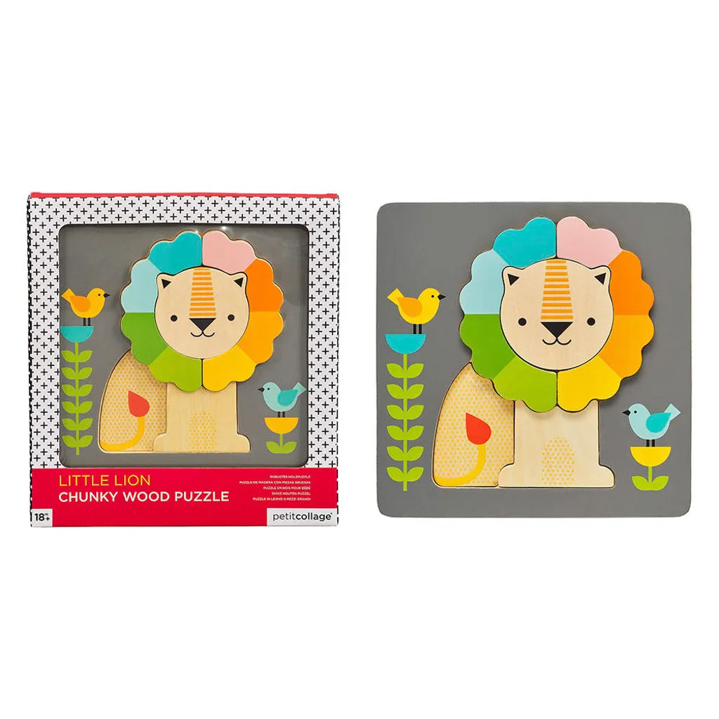 Petit Collage Little Lion Chunky Wood Puzzle