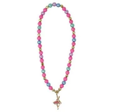 Pink Poppy Ballet Dance Necklace