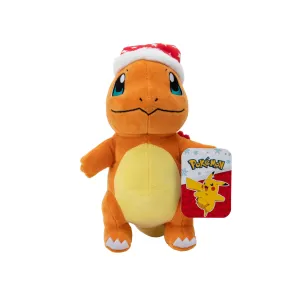 Pokemon Seasonal Holiday 8 Inch Plush - Charmander With Santa Hat