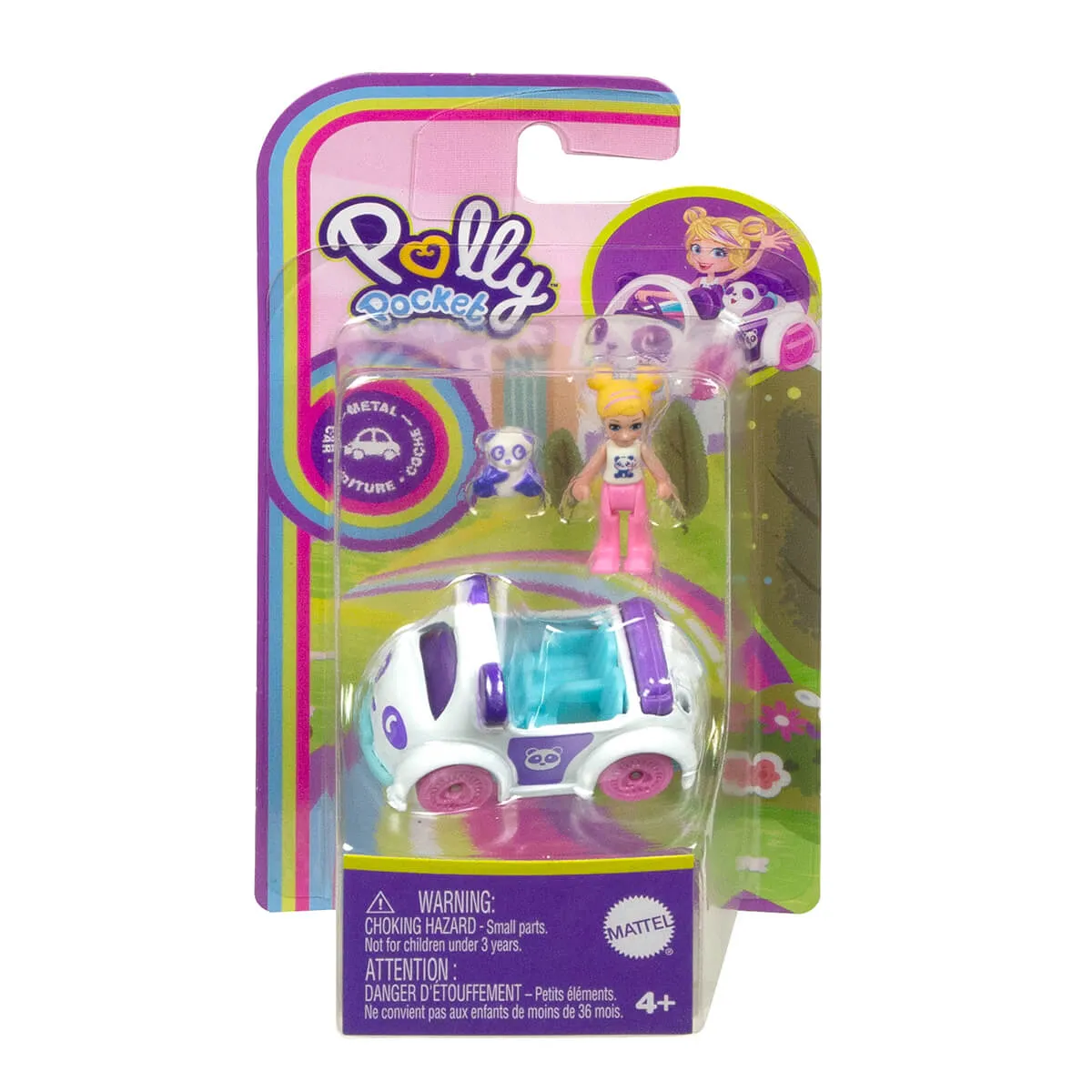 Polly Pocket Mini Panda Convertible and Panda Sidekick