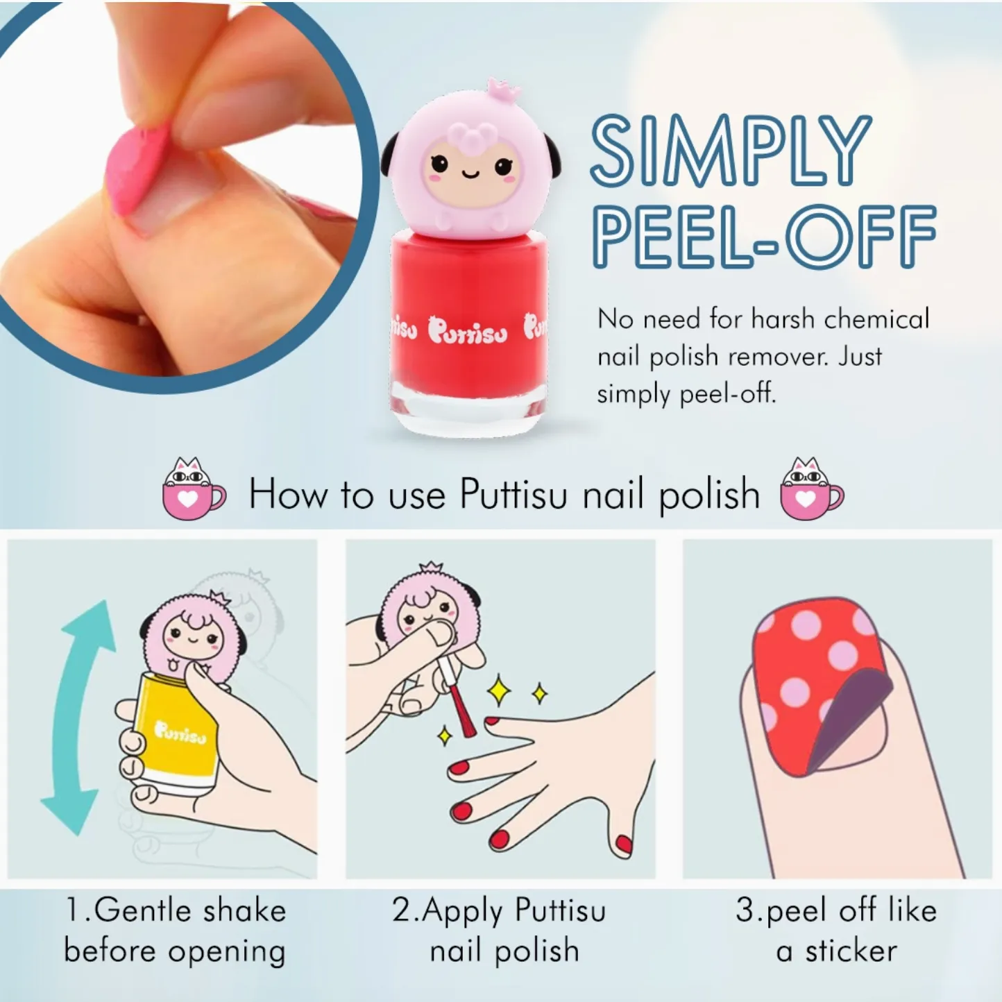 SAFE PEEL-OFF NAIL POLISH - GLITTER EMERALD POND