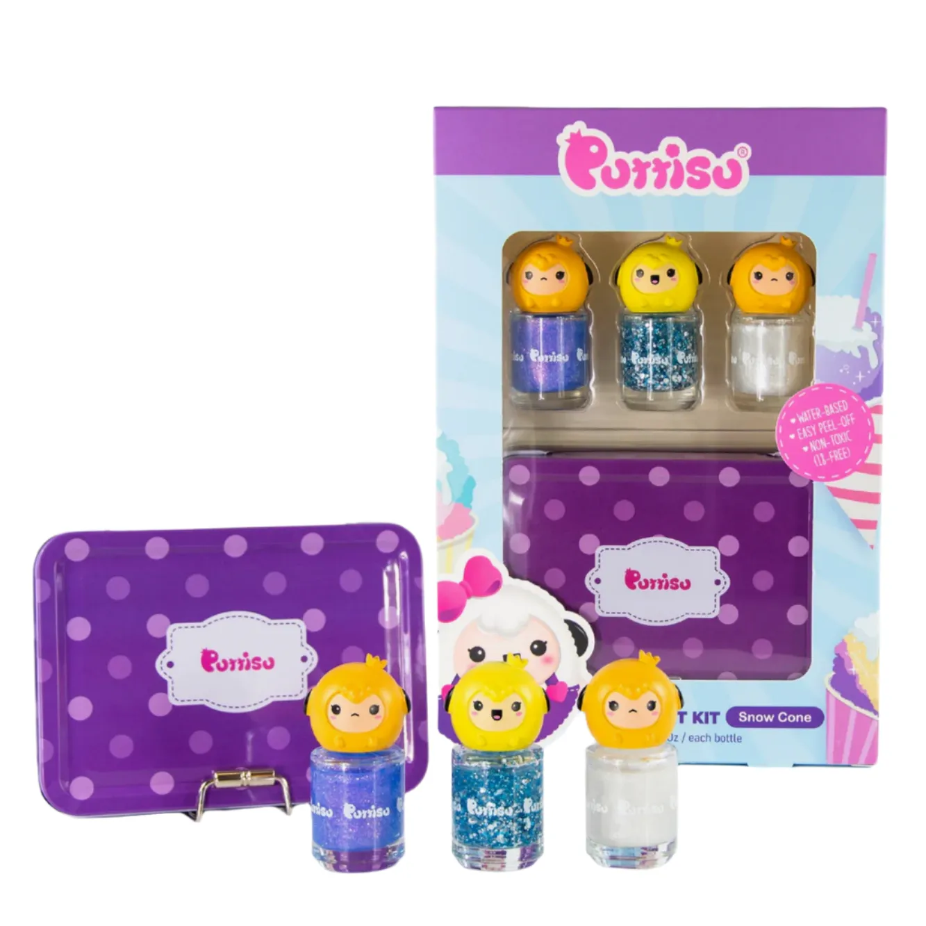 SAFE PEEL-OFF NAIL POLISH SET - SNOW CONE