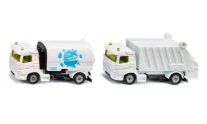 SIKU 1687 Municipal Set Road Sweeper & Garbage Truck Wise - Kids Toys