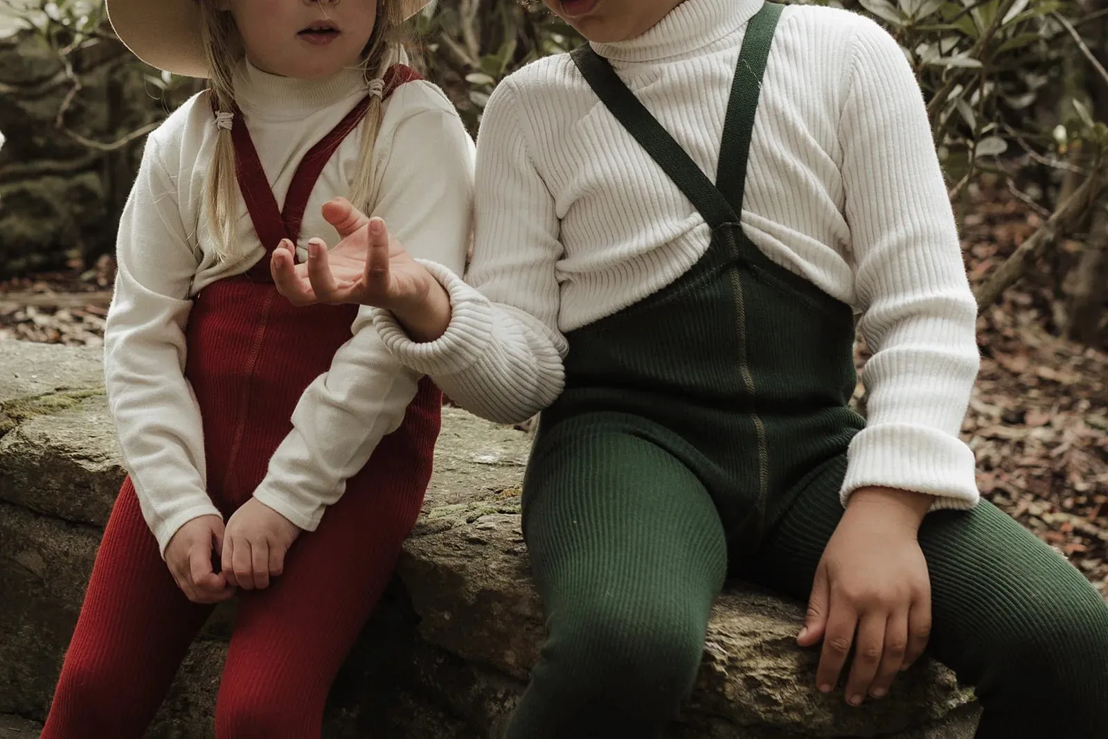 Silly Silas: Footed Tights - Dark Forest Green