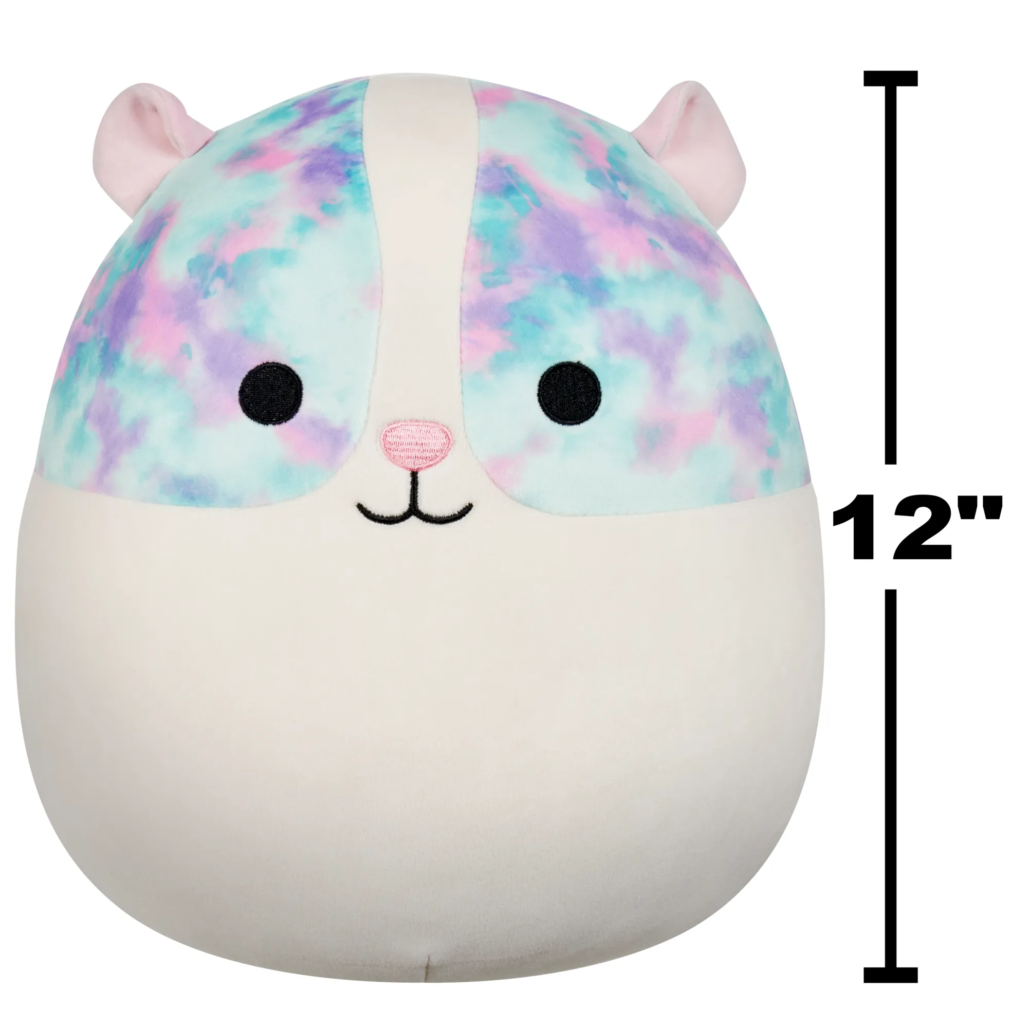 Squishmallows 12 Inch Plush S20 Rhys Guinea Pig With Multicolored Eyepatches