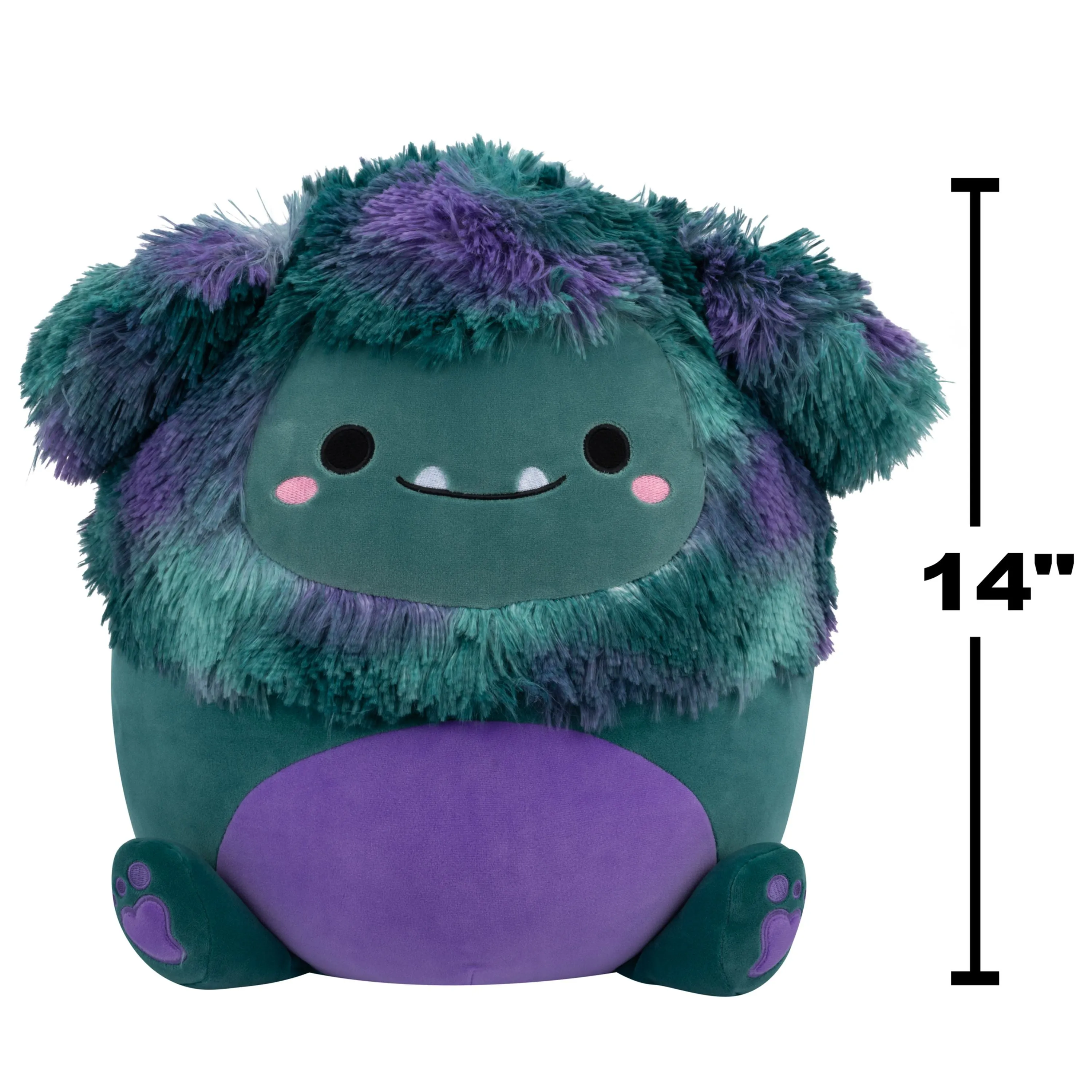 Squishmallows 14 Inch S20 JT Dark Teal Bigfoot With Purple Belly