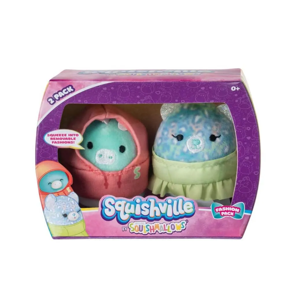 Squishmallows Squishville Mini Plush Fashion Pack 2 Pack Lindsay & Miles