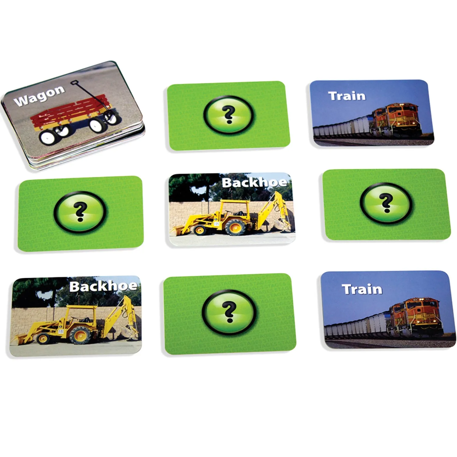 Stages Learning Photographic Memory Match Game - Vehicles Edition - 3 Pack