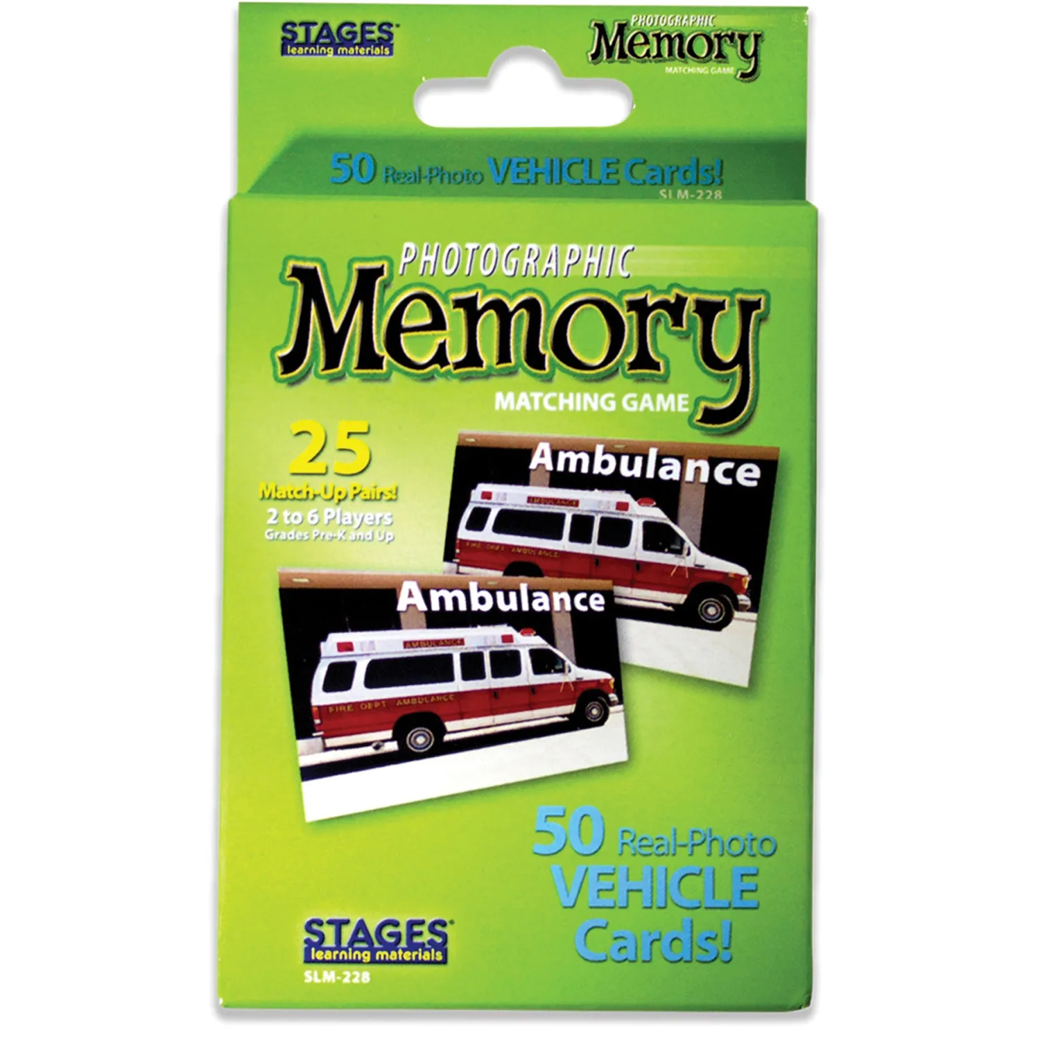 Stages Learning Photographic Memory Match Game - Vehicles Edition - 3 Pack