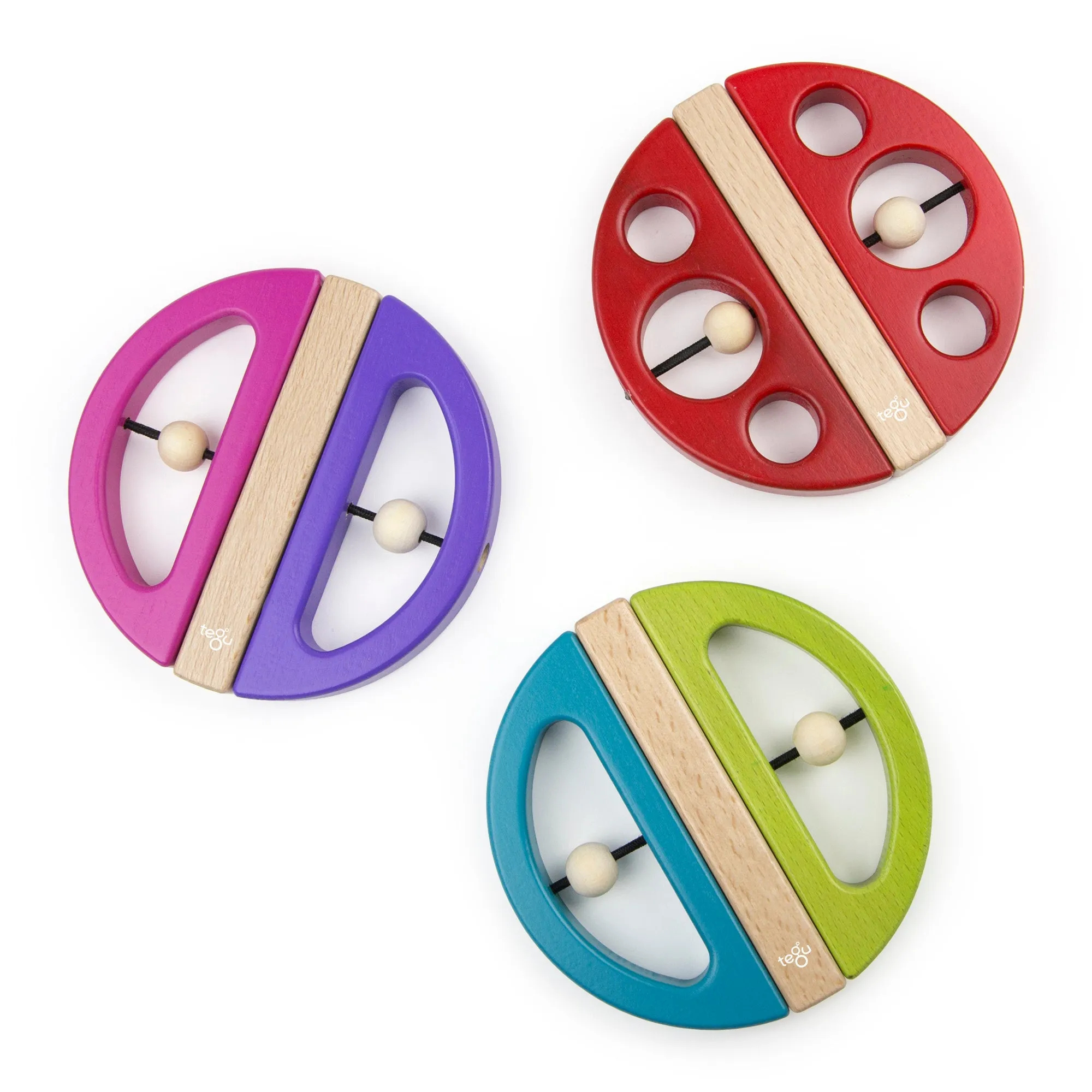 Tegu Swivel Bugs Lady Bug Magnetic Wooden Blocks