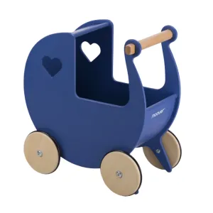 TRADITIONAL PRAM DOLL STROLLER - NAVY BLUE