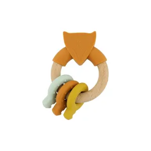 Trixie: Wooden silicone activity ring - Mr. Fox