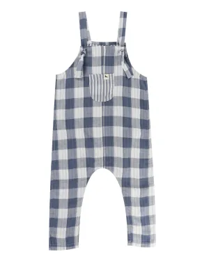 Turtledove London: Marine Check Easy Fit Reversible Dungarees