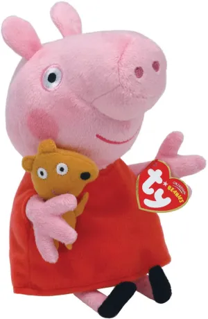 Ty UK Peppa Pig Beanie - Soft Plush Toy for Ages 3  (46128)