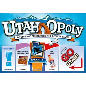 Utah-Opoly State Adventure Board Game, Family Fun, Ages 8 