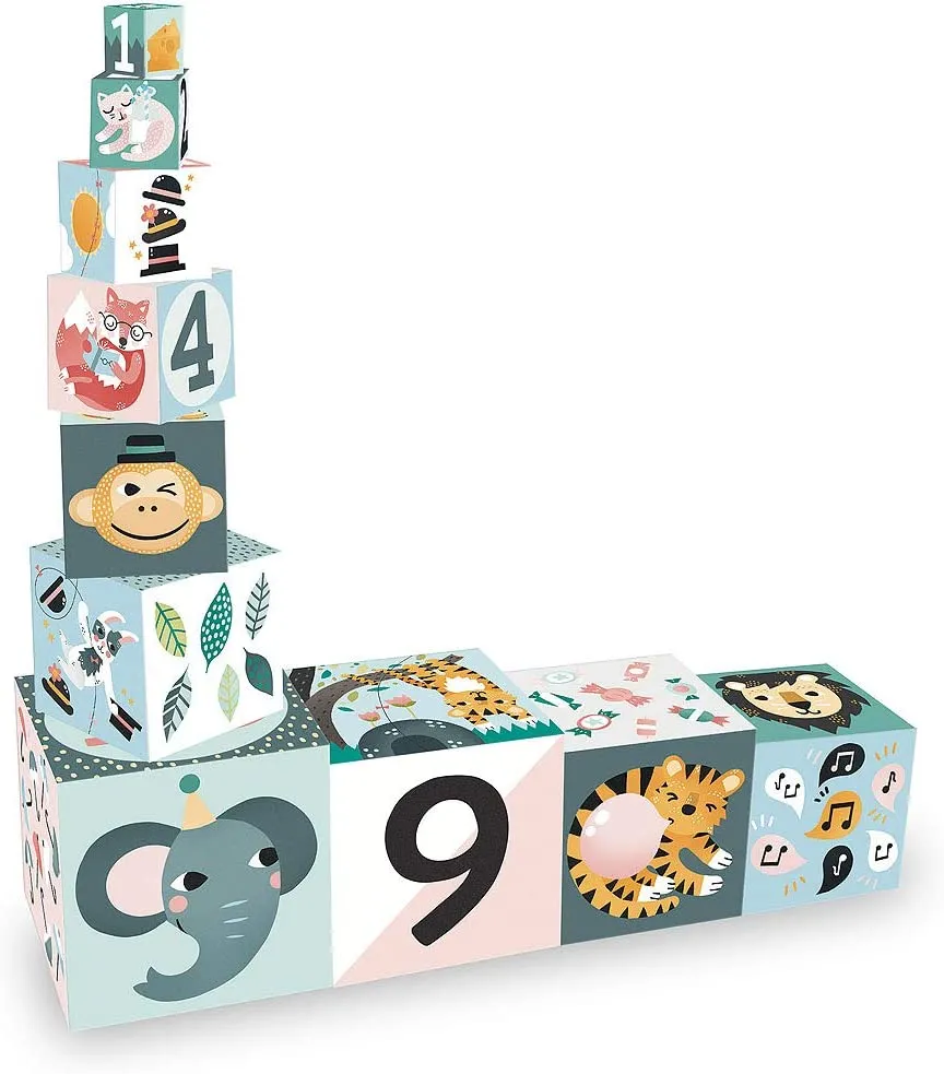 Vilac-8501-Carlslund-Animals-nesting-cubes Wise - Kids Toys