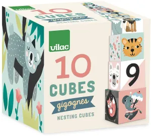 Vilac-8501-Carlslund-Animals-nesting-cubes Wise - Kids Toys